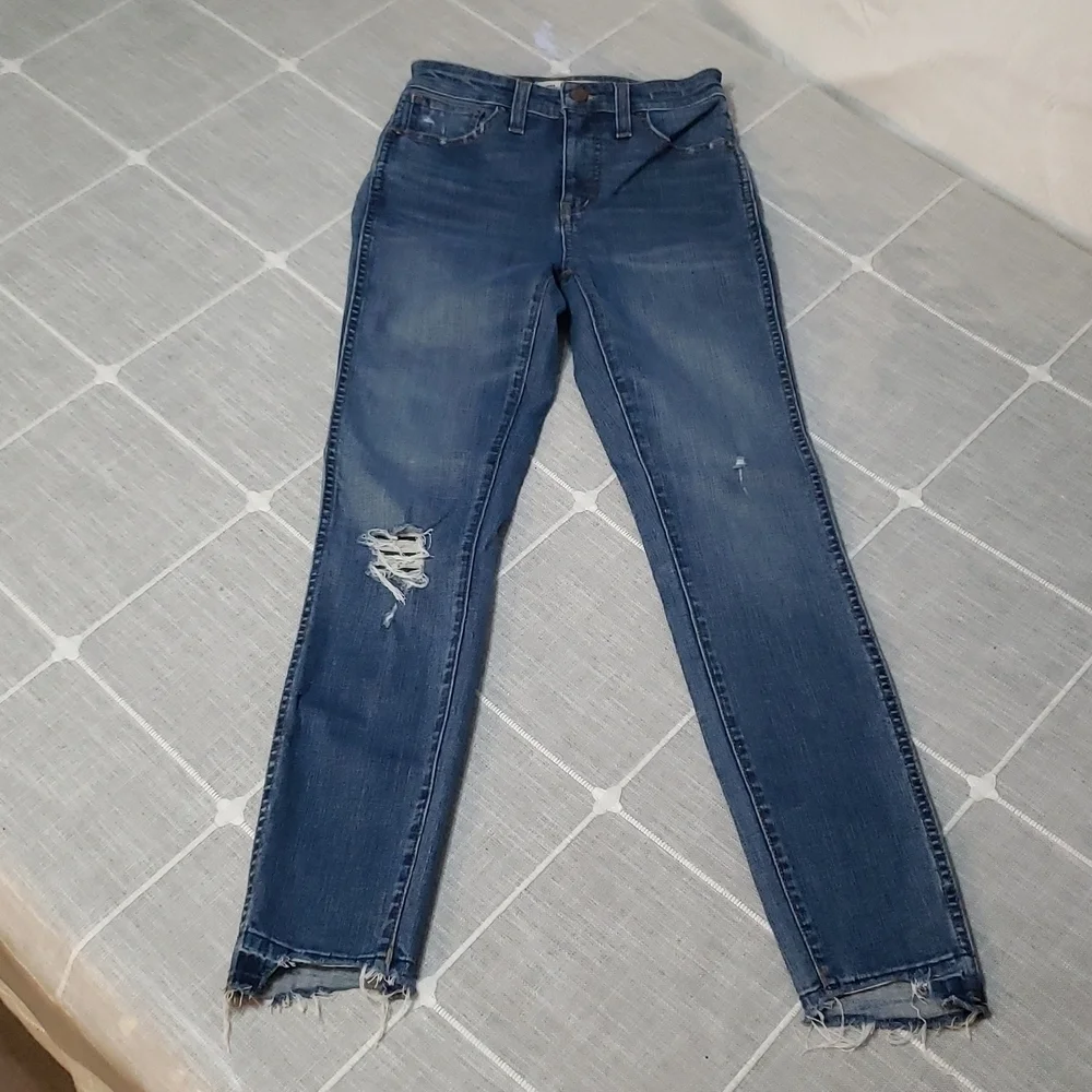 Madewell Curvy High-Rise Skinny Jeans: Drop Step-Hem,Size 24